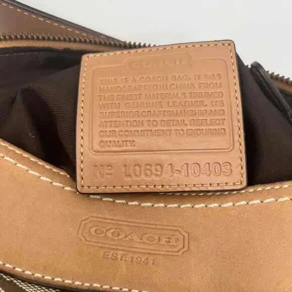 Coach Tan and Brown Shoulder Bag - Picture 3 of 7